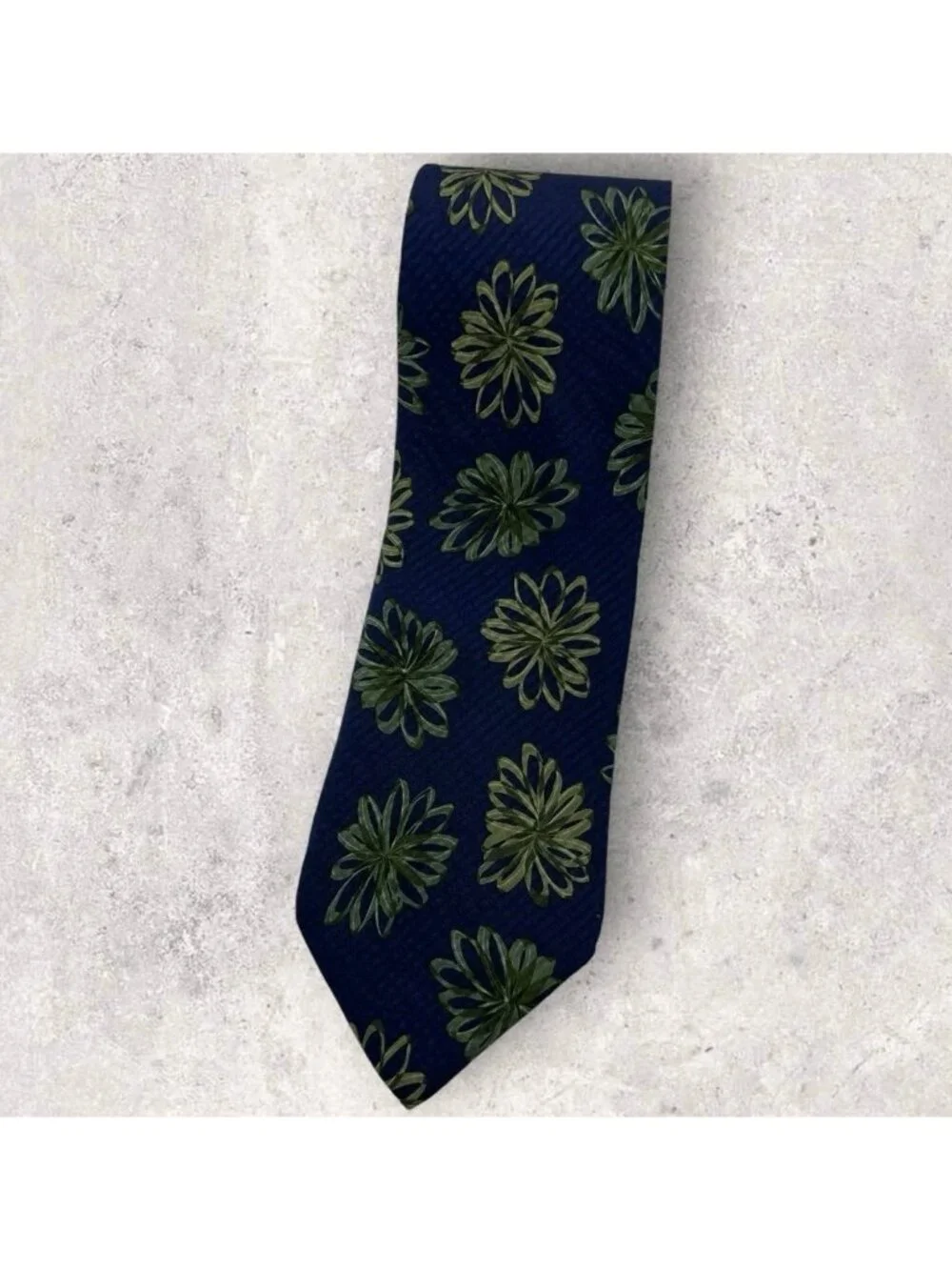 HUGO BOSS Silk Tie ITALY Blue Green Floral  W:3.6